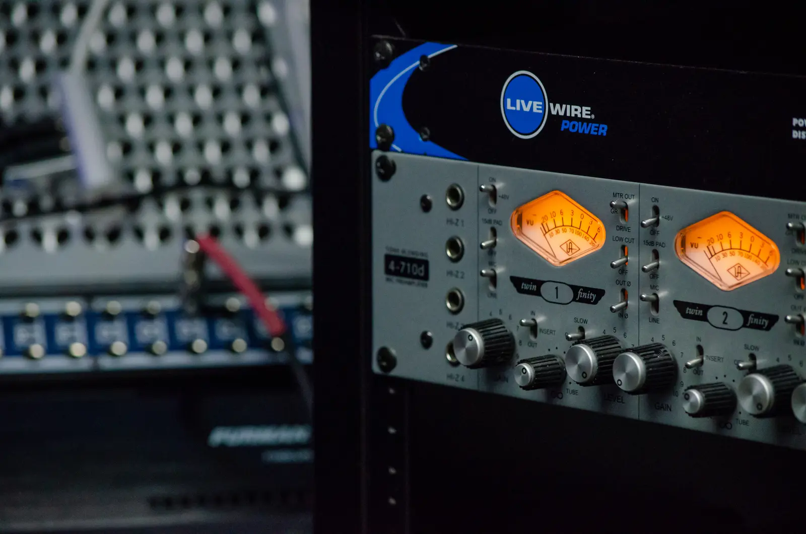 Professional analog preamps and studio equipment used for recording and music production at 152 ENT.
